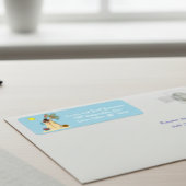 Étiquette Christmas Beach Tropical Snowman Adresse