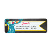 Étiquette Christmas Buck Deer Chalkboard Adresse de retour (Devant)