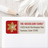 Étiquette Christmas Cookie Holiday Adresse de retour (En situation)