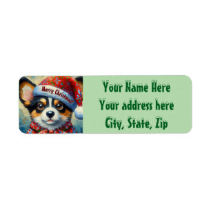 Étiquette Christmas Corgi Chien Chien Chien Chien Chien Chie