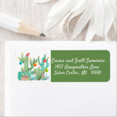 Étiquette Christmas Desert Southwest Cactus Cactus Adresse (En situation)