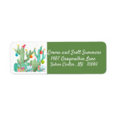 Étiquette Christmas Desert Southwest Cactus Cactus Adresse (Devant)