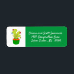 Étiquette Christmas Desert Southwest Cactus Cactus Adresse<br><div class="desc">This design created though digital art. It may be personalized in the area provide or customizing by choosing the click to customize further option and changing the name, initials or words. Donc, change le texte color and style or delete the text for an image only design. Contact me at colorflowcreations@gmail.com...</div>