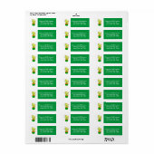 Étiquette Christmas Desert Southwest Cactus Cactus Adresse (Feuille entière)