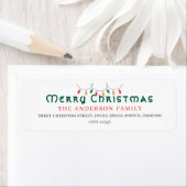 Étiquette Christmas Elegant Simple Return Address (En situation)