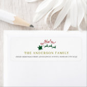 Étiquette Christmas Elegant Simple Return Address (En situation)