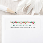 Étiquette Christmas Elegant Simple Return Address (En situation)