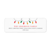 Étiquette Christmas Elegant Simple Return Address (Devant)