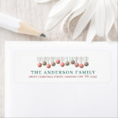 Étiquette Christmas Elegant Simple Return Address (En situation)