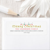 Étiquette Christmas Elegant Simple Return Address (En situation)