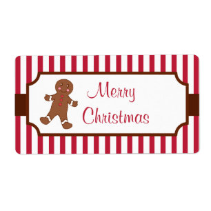 Étiquette Christmas Gingerbread Labels