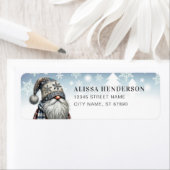 Étiquette Christmas Gnome Return Address Labels (En situation)