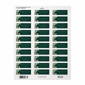Étiquette Christmas Greenery Happiest Holidays Adresse (Feuille entière)