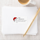 Étiquette Christmas Hat Elegant Simple Return Address (En situation)