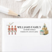 Étiquette Christmas Holiday Nutcracker Address Label (En situation)