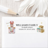 Étiquette Christmas Holiday Nutcracker Address Label (En situation)