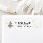 Étiquette  Christmas Holiday Tree (En situation)