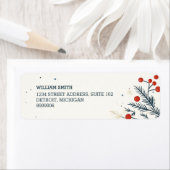 Étiquette Christmas Holly Holidays (En situation)