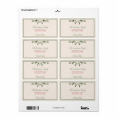 Étiquette Christmas Holly Red Berries Holiday retour Adresse (Feuille entière)