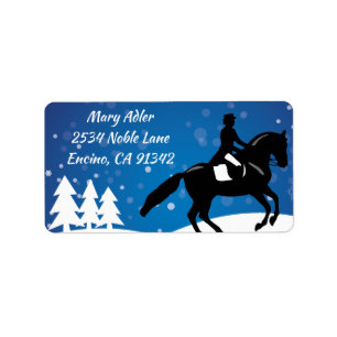 Étiquette Christmas Horse Dressage Winter