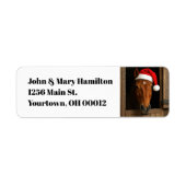 Étiquette Christmas Horse In Stable Window (Devant)