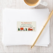 Étiquette Christmas Illustratio Holiday Return Address Label (En situation)