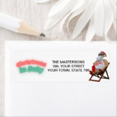 Étiquette Christmas in July Santa (En situation)