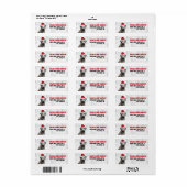 Étiquette Christmas Irish Wolfhound Dog Holiday Address (Feuille entière)