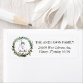 Étiquette Christmas Joy Wreath (En situation)