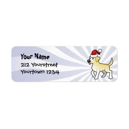 Étiquette Christmas Labrador Retriever (Devant)