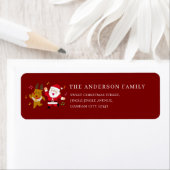 Étiquette Christmas Modern Funny Simple Return Address (En situation)