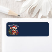 Étiquette Christmas Mouse Address Labels (En situation)