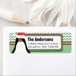 Étiquette Christmas Penguin Chevron Motif Adresse de retour<br><div class="desc">Drôle mignon Pingouin de Noël Chevron Zig Motif Retourner l'adresse Label en Rouge et Vert - Voir plus Designs de Noël par Sandra</div>