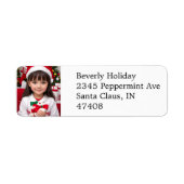 Étiquette Christmas Photo Return Address Label (Devant)