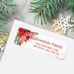 Étiquette Christmas Poinsettia Gold Splatter Adresse de reto<br><div class="desc">Envoyez-moi un courriel à JMR._Designs@yahoo.com si vous avez besoin d'aide ou si vous avez des demandes spéciales.</div>