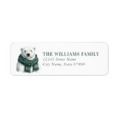 Étiquette Christmas Polar Bear Return Address Labels (Devant)