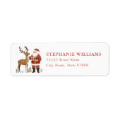 Étiquette Christmas Reindeer Return Address Labels (Devant)