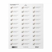Étiquette Christmas Reindeer Return Address Labels (Feuille entière)
