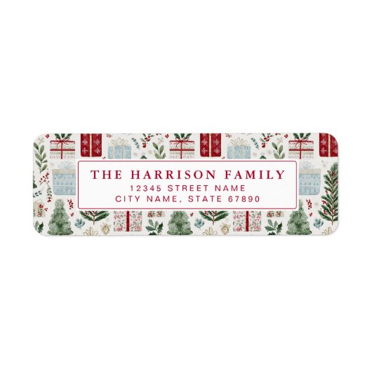 Étiquette Christmas Return Address Labels (Devant)