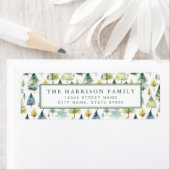 Étiquette Christmas Return Address Labels (En situation)