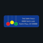 Étiquette Christmas Return Labels "Christmas Ornaments"<br><div class="desc">Christmas Return Labels "Christmas Ornaments" Enjoy these personally made return labels for all your Christmas letters and cards. Customize by replacing text with your own. Choose and use your favorite font style, color, and size. The background label color can also be changed out. Check out our matching stamps, photo cards,...</div>