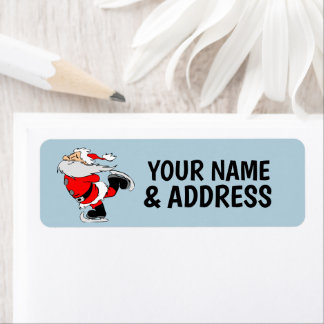 ÉTIQUETTE CHRISTMAS SANTA CLAUS RETURN ADDRESS LABELS