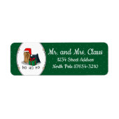 Étiquette Christmas Santa Hat Yorkshire Terrier Yorkie Cute (Devant)