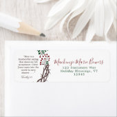 Étiquette CHRISTmas Scripture Wreath Adresse de retour (En situation)