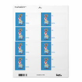 Étiquette Christmas Shane l'âne (Feuille entière)