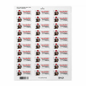 Étiquette Christmas Smooth Coat Dachshund Adresse de l'Amour (Feuille entière)