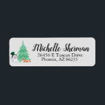 Étiquette Christmas Snowman Tree Adresse de retour personnal<br><div class="desc">Étiquette d'adresse de retour du shamrock irlandais vert personnalisé cool. La fierté irlandaise habille le design shamrock avec fierté. Hiver merveilleux Noël thème étiquettes Ajoutez votre touche personnelle avec ce Tropical Spring floral Retourner Adresse Design Label. Tous nos modèles sont entièrement personnalisables. Veuillez cliquer sur le bouton "Personnaliser" et utiliser...</div>