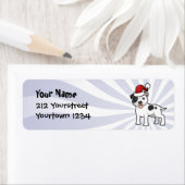 Étiquette Christmas Staffordshire Bull Terrier (En situation)