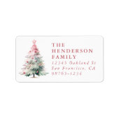 Étiquette Christmas Tree Return Address Label (Devant)