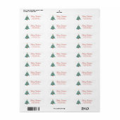 Étiquette Christmas Tree Return Address Labels (Feuille entière)
